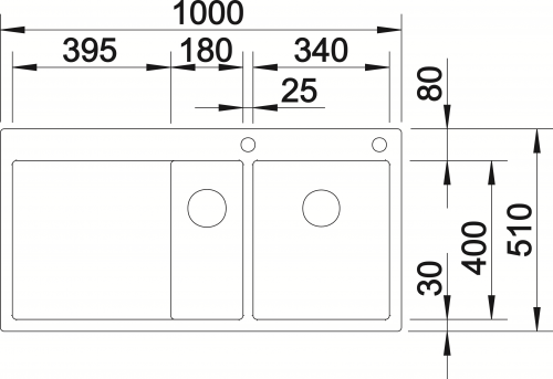 BLANCO Kchensple Claron 6 S-IF Edelstahlsple / Einbausple Flachrand mit Ablaufsystem InFino und PushControl