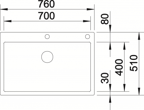 BLANCO Kchensple Claron 700-IF/A Edelstahlsple / Einbausple Flachrand mit Ablaufsystem InFino und PushControl