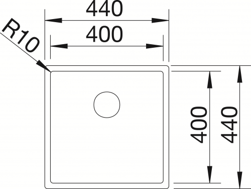 BLANCO Kchensple Claron 400-IF Edelstahlsple / Einbausple Flachrand mit Ablaufsystem InFino und Handbettigung