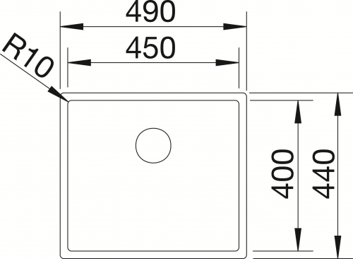 BLANCO Kchensple Claron 450-IF Edelstahlsple / Einbausple Flachrand mit Ablaufsystem InFino und Handbettigung