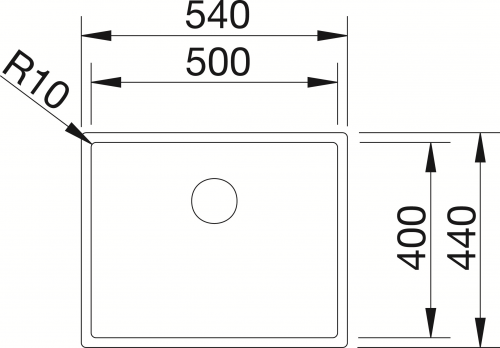 BLANCO Kchensple Claron 500-IF Edelstahlsple / Einbausple Flachrand mit Ablaufsystem InFino und Handbettigung