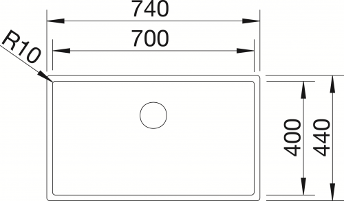 BLANCO Kchensple Claron 700-IF Edelstahlsple / Einbausple Flachrand mit Ablaufsystem InFino und Handbettigung