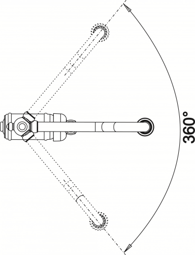 BLANCO Kchenarmatur Tradon Chrom Einhebelmischer mit Festauslauf 360 schwenkbarer Auslauf in Nostalgieoptik