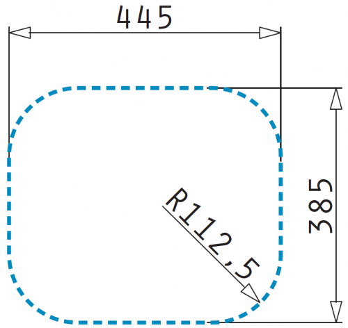 {LAGER} PYRAMIS Kchensple Kiba Square (46,5x40,5) 1B Edelstahlsple / Einbausple Siebkorb als Stopfenventil