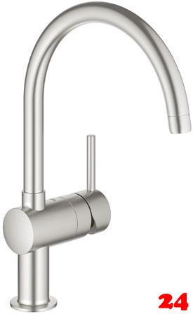 GROHE Kchenarmatur Minta Einhebelmischer Supersteel mit Festauslauf (32917DC0)