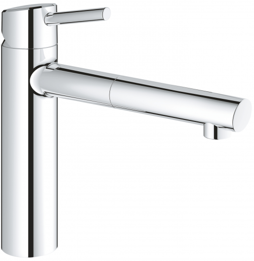 GROHE Kchenarmatur Concetto Einhebelmischer Chrom mit Zugauslauf als Schlauchbrause (31129001)