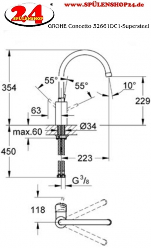 GROHE VIA COSMO 30431DC0 Supersteel