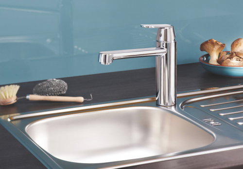 GROHE Kchenarmatur Eurosmart Cosmopolitan Einhebelmischer Chrom mit Festauslauf Niederdruck (30194000)