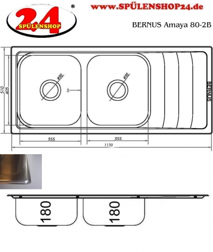 {Lager} BERNUS Amaya 80-2B Einbausple / Doppelsple Siebkorb als Stopfen- oder Drehknopfventil