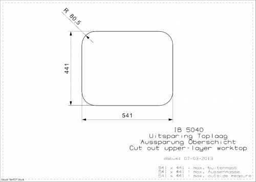 REGINOX Kchensple IB 5040 (L) OKG Einbausple Edelstahl 3 in 1 mit Flachrand Siebkorb als Stopfenventil