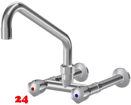 KWC Gastro CR K.24.42.22.000C74-A300-WA Zweigriffmischer Gewerbe Wandarmatur fr die Profikche