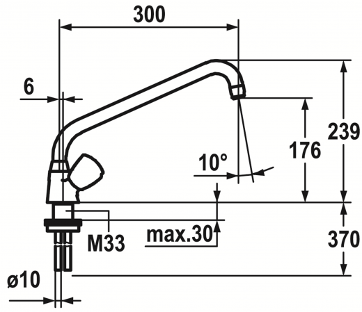 KWC Gastro CR K.24.41.24.000C02 Zweigriffmischer Gewerbe Gastroarmatur fr die Profikche