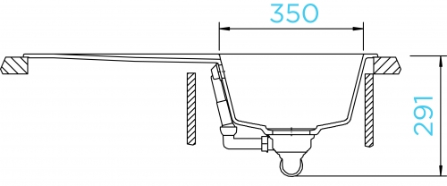 SCHOCK Kchensple Epure D-100 Cristalite Granitsple / Einbausple Basic Line mit Drehexcenter