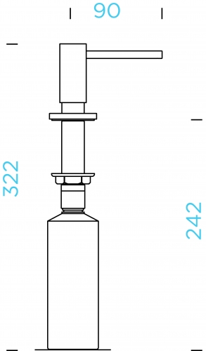 {Lager} Schock Seifenspender Sani Splmittelspender / Dispenser Chrom