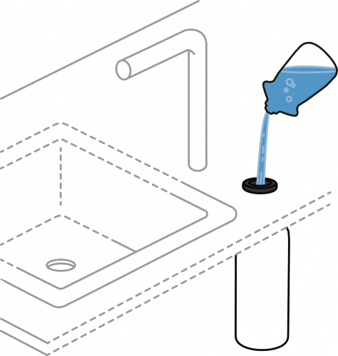 {Lager} Schock Seifenspender Sani Splmittelspender / Dispenser Chrom