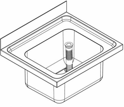 KWC PROFESSIONAL Maxima MAXS 100-70 Gewerbesple Auflage / Abdeckung fr Spltisch 1 Becken (700x600mm)