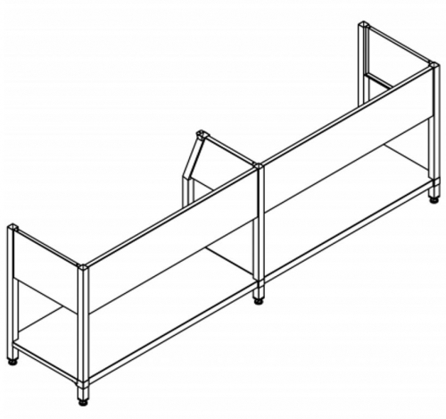 KWC PROFESSIONAL Maxima Untergestell MAXF260-60 passend zu Maxima Gewerbesplen MAXS222-260 und MAXS227-260