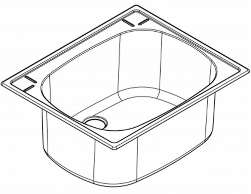 KWC PROFESSIONAL Sirius Ausgussbecken BS340 fugenlos verschweiter Mehrzwecktrog fr Einlegemontage