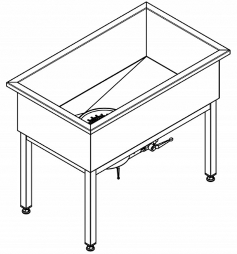 KWC PROFESSIONAL Sirius Werkraumbecken SIRX754 Reinigungsbecken / Schlammfangbecken Edelstahl (1000x600mm)