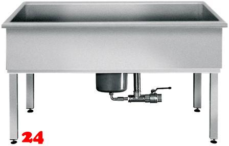 KWC PROFESSIONAL Sirius Werkraumbecken SIRX756 Reinigungsbecken / Schlammfangbecken Edelstahl (2000x600mm)