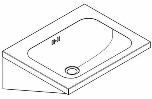 KWC PROFESSIONAL Anima Einzelwaschtisch WT500A-M fr Wandmontage fugenlos eingeschweites Becken mit Armaturenbohrung  35mm