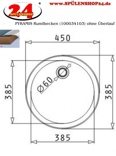 {LAGER} PYRAMIS Rundbecken (100034103) ohne berlauf