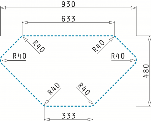 PYRAMIS Kchensple Medusa Corner 1B 2D Einbausple / Ecksple Siebkorb als Drehknopfventil