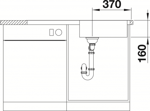 BLANCO Kchensple Lantos XL 6 S-IF Edelstahlsple / Einbausple Flachrand Siebkorb als Drehknopfventil