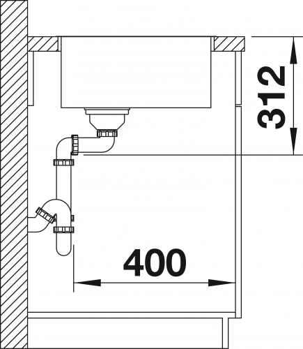 BLANCO Subline 500-IF SteelFrame Materialmix Silgranit mit Edelstahl Einbausple mit Ablaufsystem InFino MEX