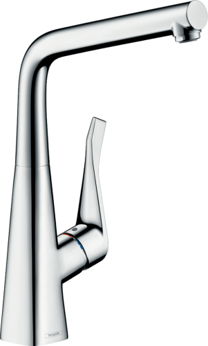 HANSGROHE Kchenarmatur Metris M71 Chrom Einhebelmischer 320 mit Festauslauf, 1jet (14822000)