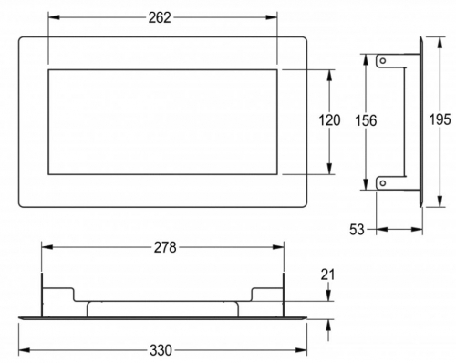 KWC PROFESSIONAL Rodan Abfall-Abwurfklappe RODX605TTH zum horizontalen Einbau in Arbeitsplatten