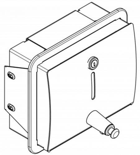 KWC PROFESSIONAL Stratos Seifenspender STRX619E Unterputzmontage manueller Betrieb ohne Nachfllmedien