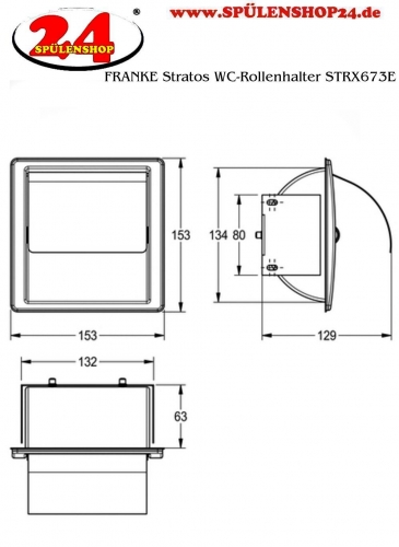 KWC PROFESSIONAL Stratos WC-Rollenhalter STRX673E fr die Unterputzmontage