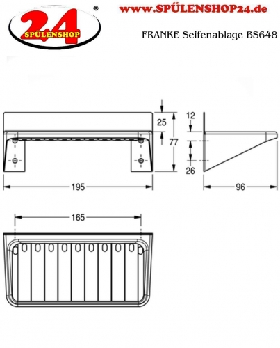 KWC PROFESSIONAL Seifenablage BS648 Ablageschale fr Aufputzmontage