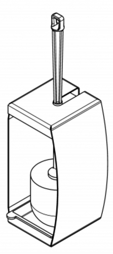 KWC PROFESSIONAL Stratos WC-Brstenhalter STRX687 fr die Aufputzmontage inklusive Brste
