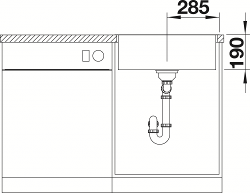 BLANCO Kchensple Claron XL 60 IF-DampfgarPlus Edelstahlsple Flachrand mit Ablaufsystem InFino und Handbettigung