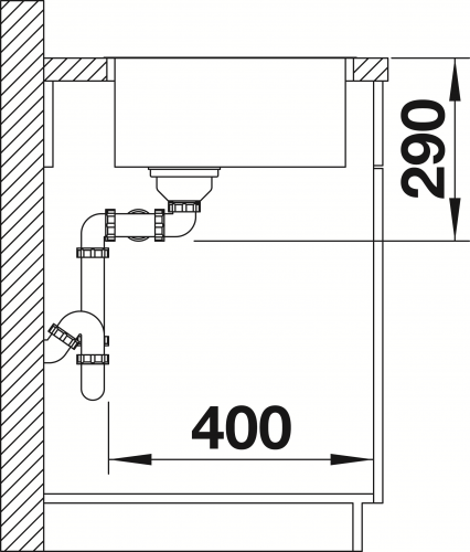 BLANCO Kchensple Andano 340/340-IF Edelstahlsple / Doppelbecken Flachrand mit Ablaufsystem InFino und Handbettigung