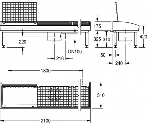 KWC PROFESSIONAL Sirius Schuh- und Stiefelreinigungsanlage SIRW731A aus Mineralgranit fr 3 Reinigungspltze