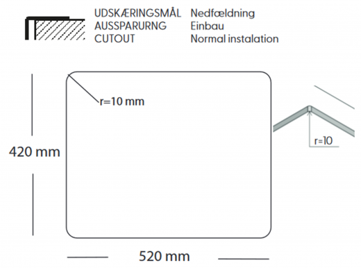 BERNUS Kchensple Cubus 500 Soft Einbausple Edelstahl 3 in 1 mit Flachrand Siebkorb als Stopfenventil