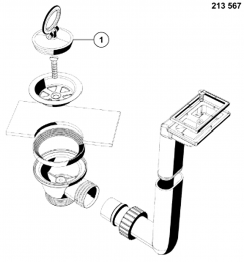 BLANCO Ablaufgarnitur 1,5'' Stopfen FLEX, FLEX mini Komplett Serie: Flex (213567)