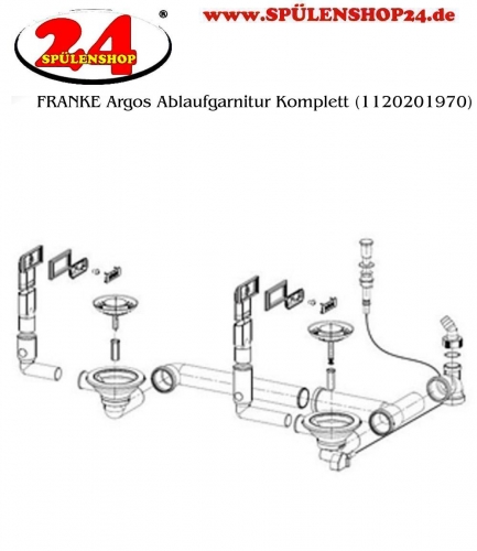 FRANKE Ablaufgarnitur Integral 2x 3,5