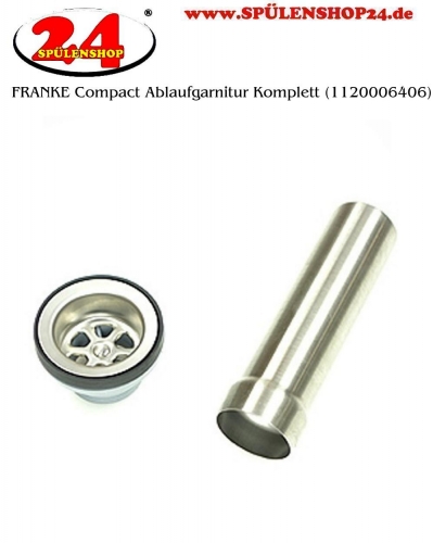 FRANKE Standrohr 1 1/2 Zoll (Rohrlnge 170mm) zu CP Ablaufgarnitur Komplett Serie: Compact, ROX, Quadrant (1120006406)