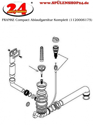 FRANKE Ablaufgarnitur. 1x 1,5