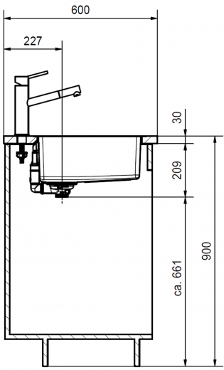 FRANKE Kchensple Maris MRX 210-50 Edelstahlsple Slimtop / Flchenbndig mit Siebkorb als Drehknopfventil