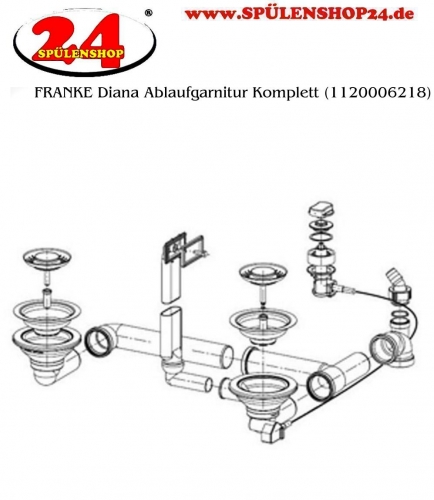 FRANKE Ablaufgarnitur 2x 3,5