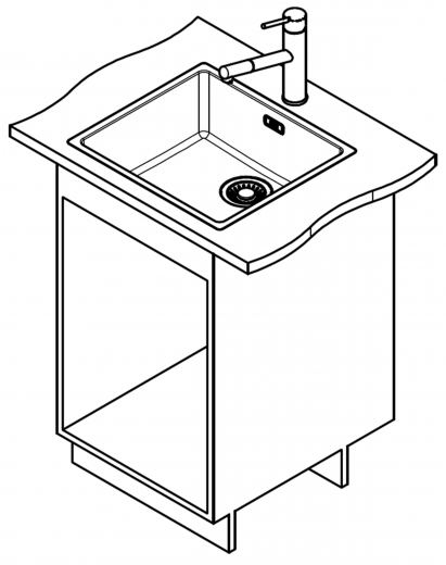 FRANKE Kchensple Maris MRX 210-45 Edelstahlsple Slimtop / Flchenbndig mit Siebkorb als Stopfenventil