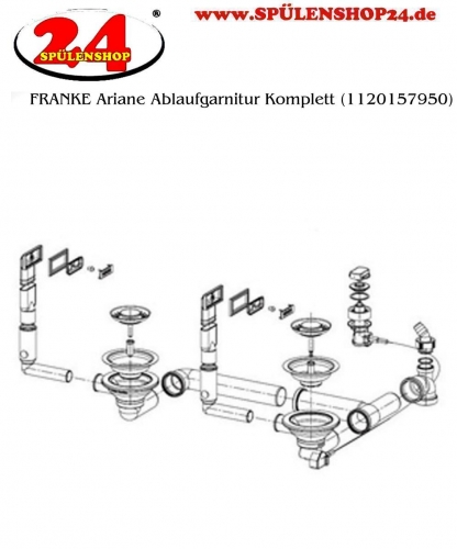 FRANKE Ablaufgarnitur 2x 3,5