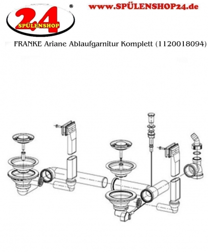 FRANKE Ablaufgarnitur 2x 3,5