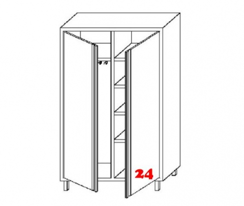 AfG Putzmittelschrank (B700xT600) ATR076 mit 2 Flgeltren verschweite Ausfhrung