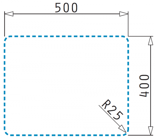 PYRAMIS Kchensple Lydia (50x40) 1B Unterbausple mit Siebkorb als Stopfen- oder Drehknopfventil